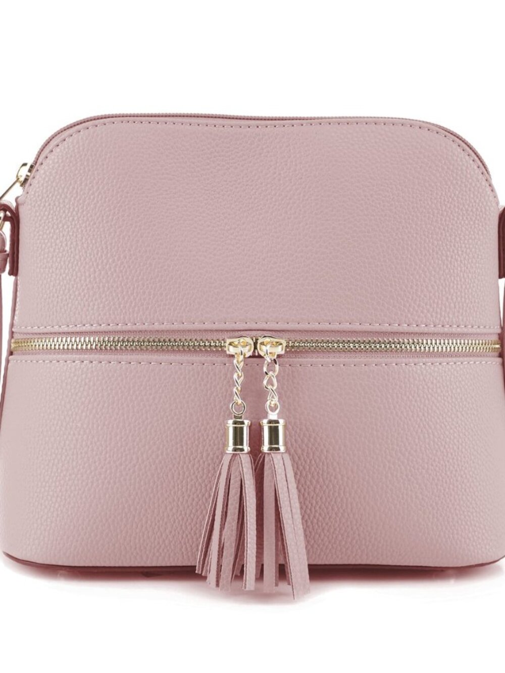 Lunar Lightweight Medium Dome Crossbody Bag Shoulder Bag with Tassel | Zipper